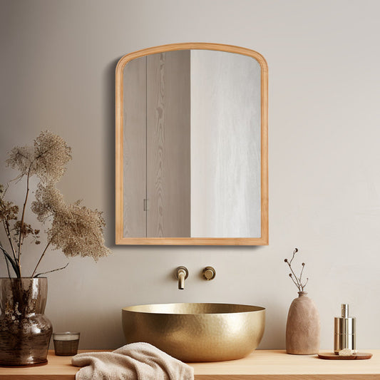 Lucina Wood Arched Wall Mirror